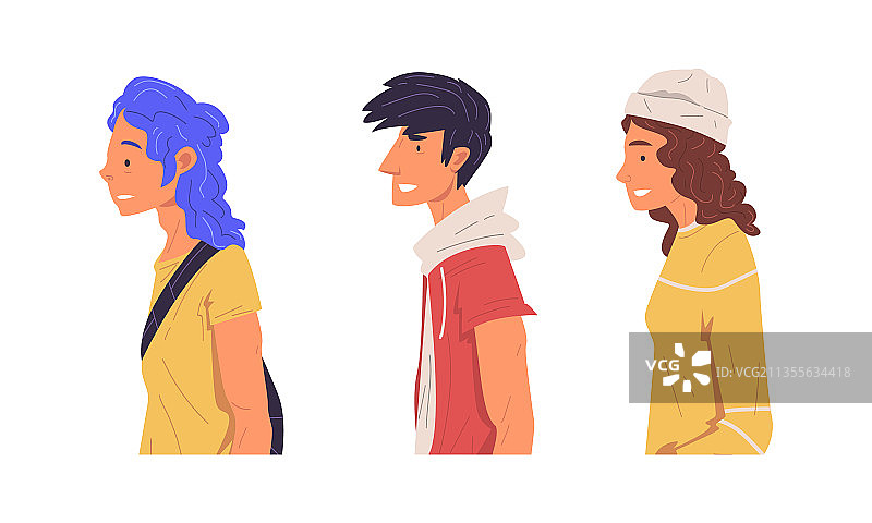 不同亚文化的年轻男女图片素材