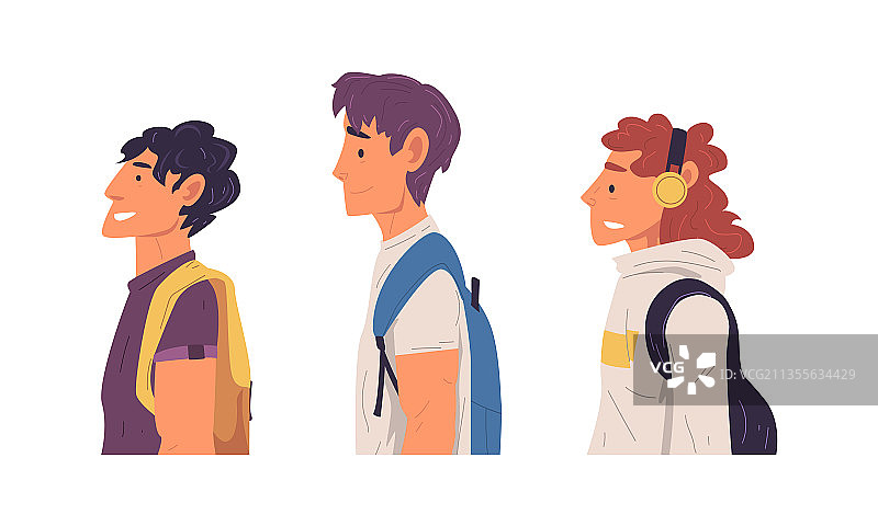 具有不同亚文化的年轻男女图片素材