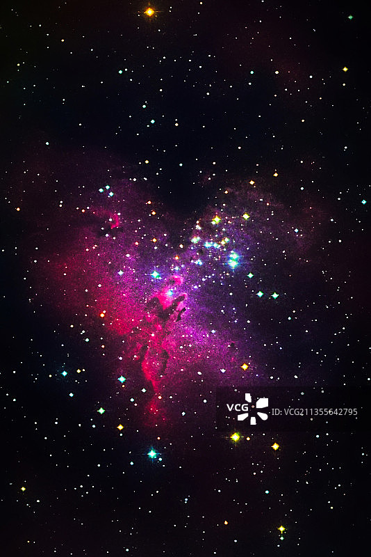 巨蛇座M16/NGC6611鹰状星云图片素材