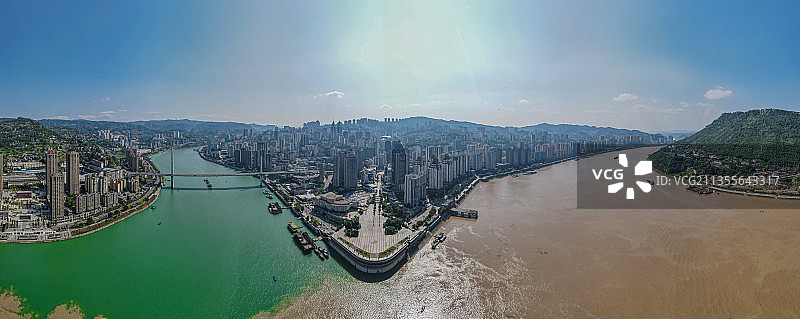 涪陵两江风光图片素材