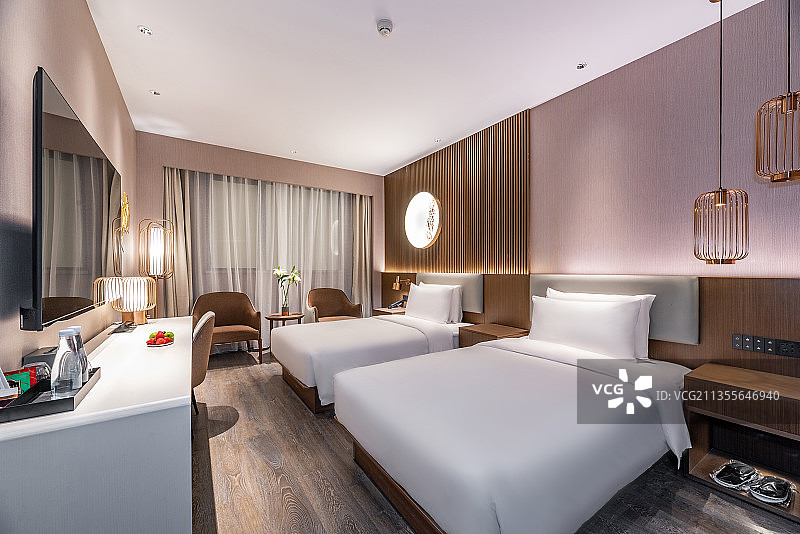 豪华酒店客房样板间设计样片图片素材