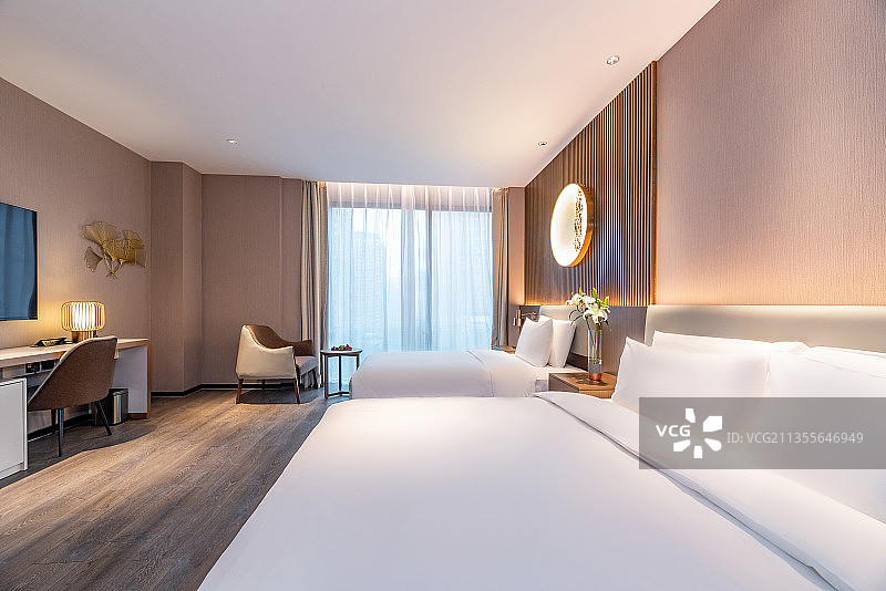 豪华酒店客房样板间设计样片图片素材