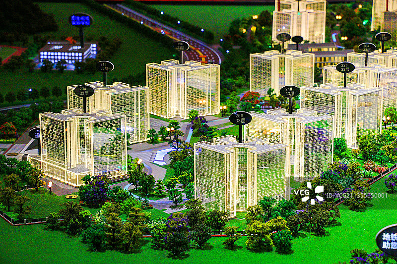 售楼部楼房模型图片素材