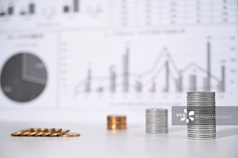 金融财经数据报表特写背景图片素材