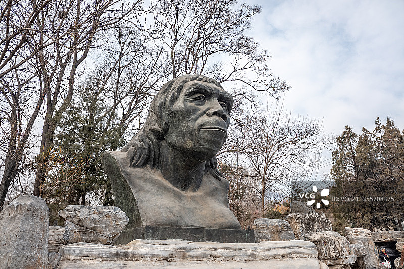 周口店北京猿人遗址公园图片素材