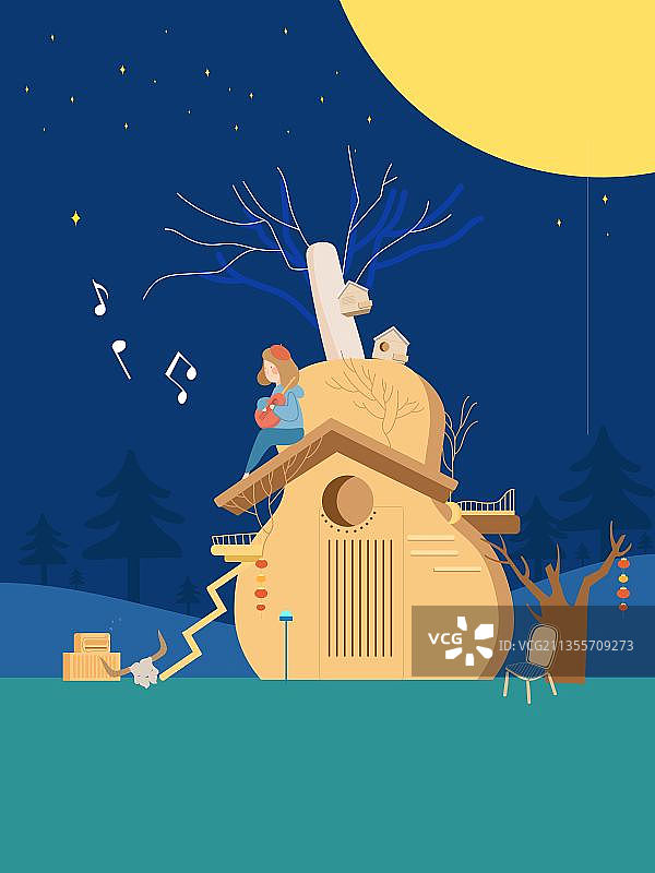 夜晚的音乐图片素材