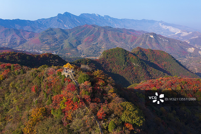 河南嵩山红叶图片素材