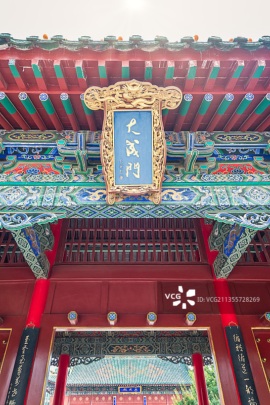 中国河南郑州文庙的大成门特写图片素材