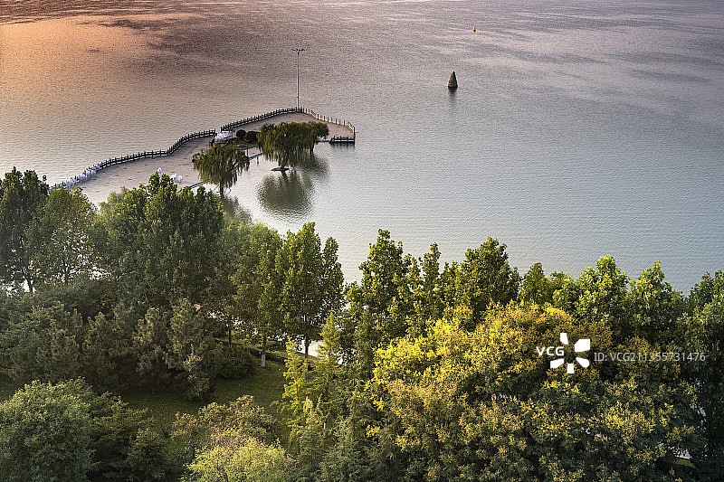济南雪野湖风景如画图片素材