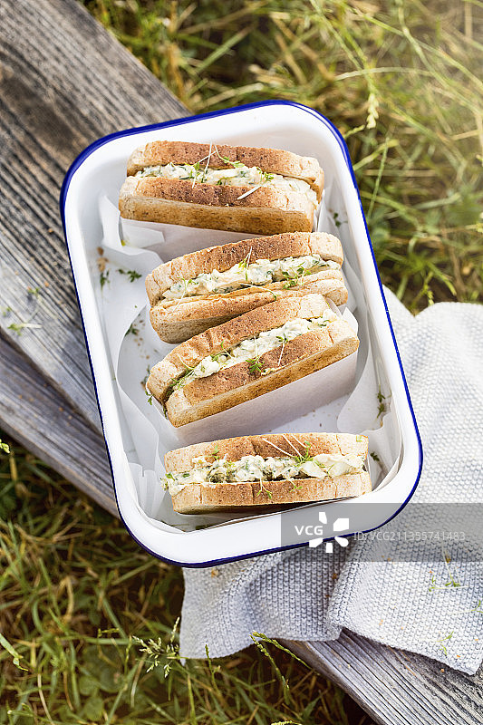 鸡蛋沙拉三明治图片素材