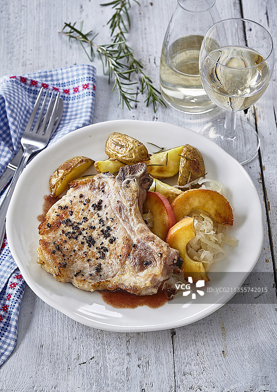 苹果酱猪排图片素材