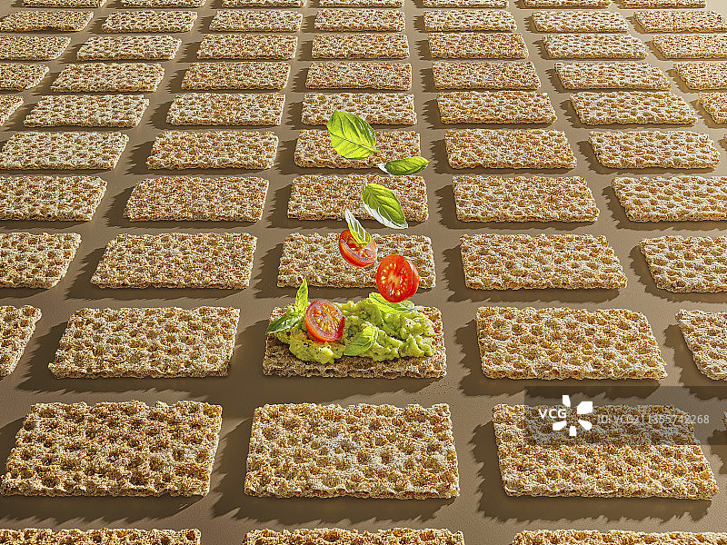 牛油果奶油脆面包片图片素材