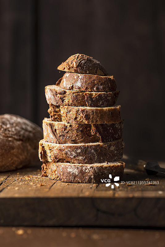 全麦面包堆图片素材