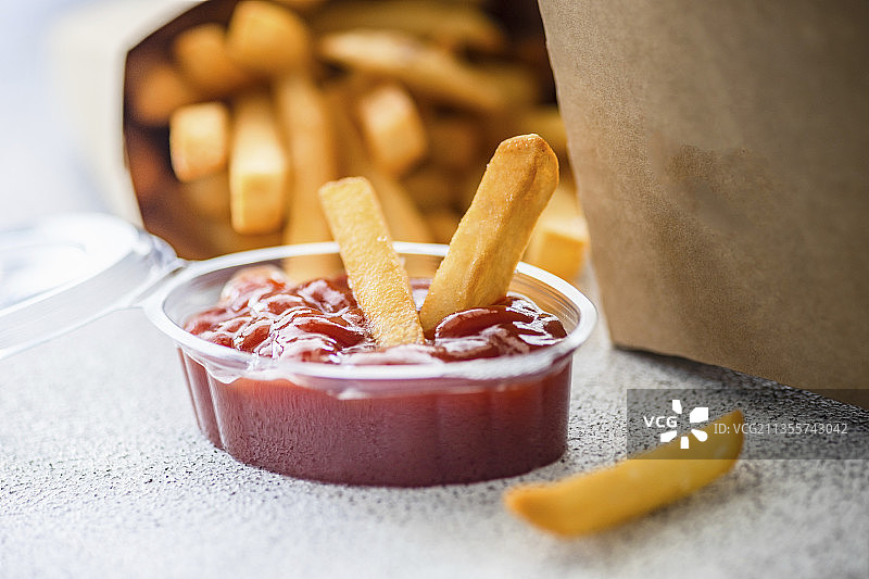 薯条配番茄酱图片素材