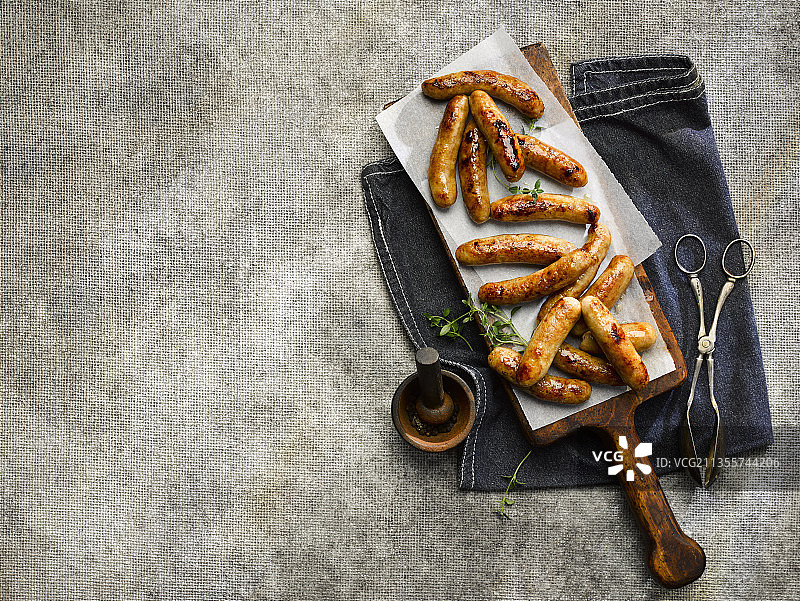 薄猪肉香肠图片素材