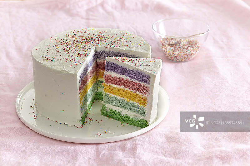 彩虹蛋糕图片素材