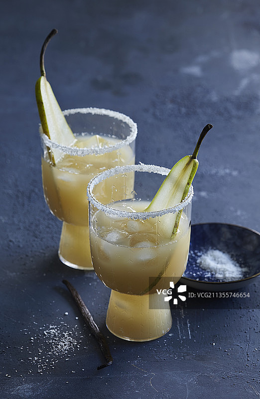 梨子椰子香草柠檬水图片素材