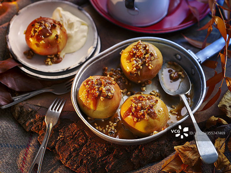 烤太妃糖苹果图片素材