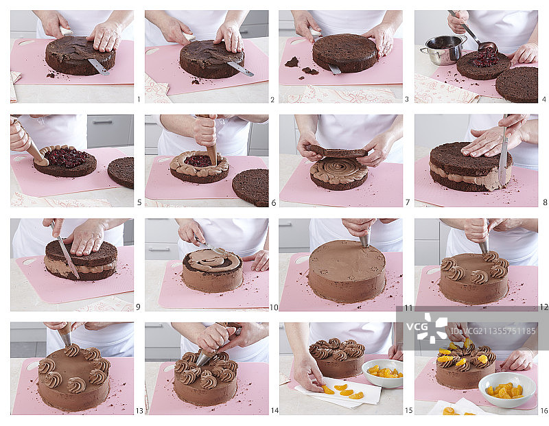 烘焙橘子巧克力蛋糕图片素材