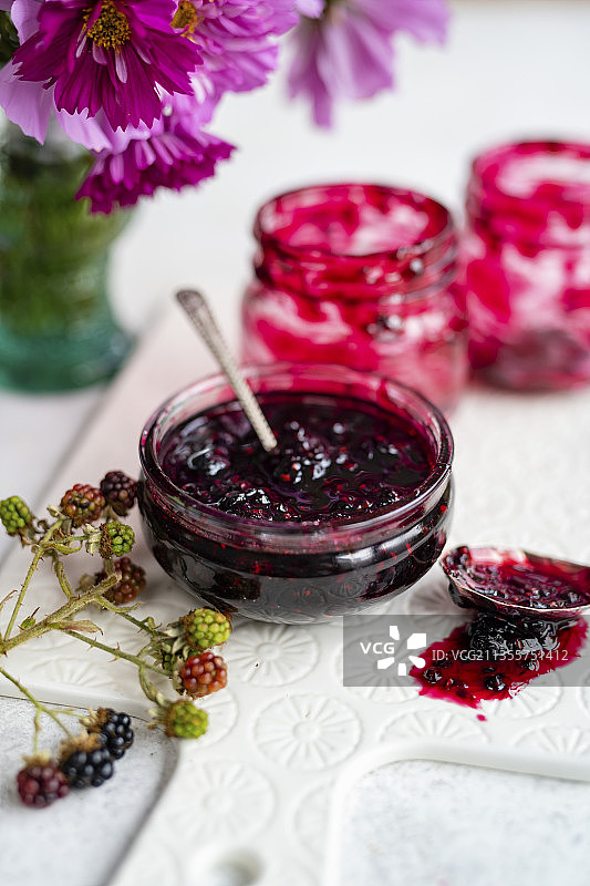 黑莓果酱图片素材