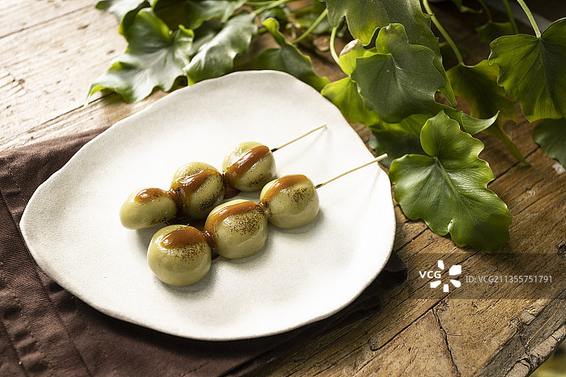 抹茶绿茶团子（日本）图片素材