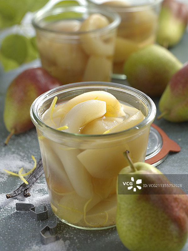 香草腌梨图片素材