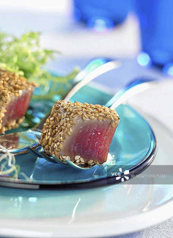 香煎芝麻金枪鱼图片素材