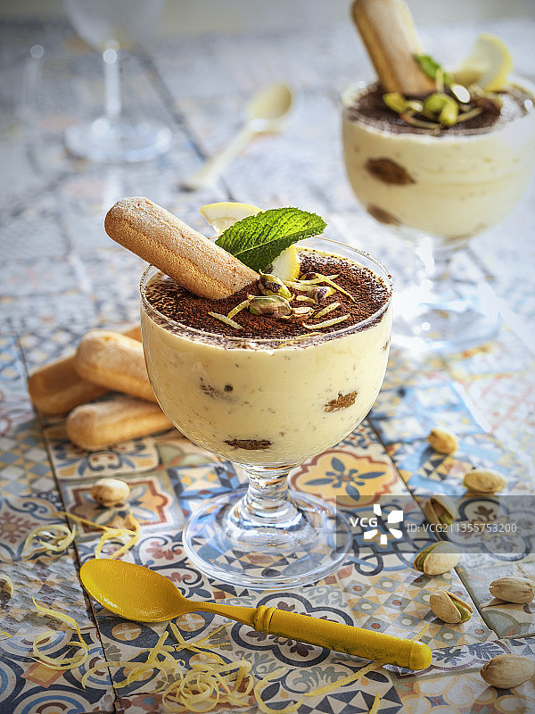 开心果提拉米苏图片素材