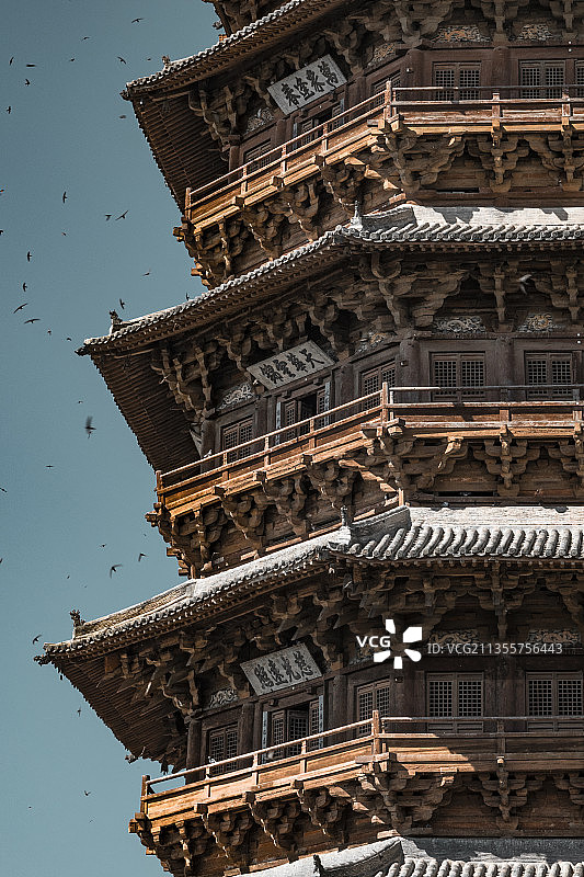 山西应县木塔图片素材