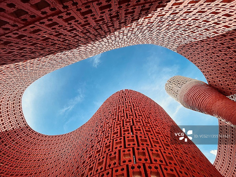 现代建筑仰天俯视图片素材