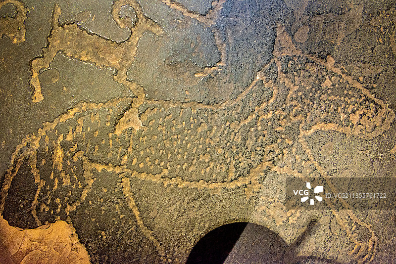 中国宁夏博物馆馆藏贺兰山岩画图片素材