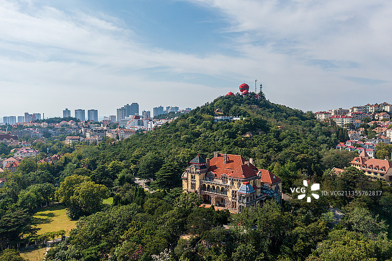 青岛信号山总督府图片素材