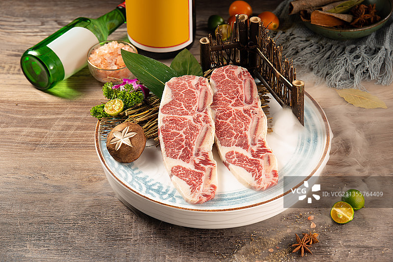 雪花牛仔骨图片素材