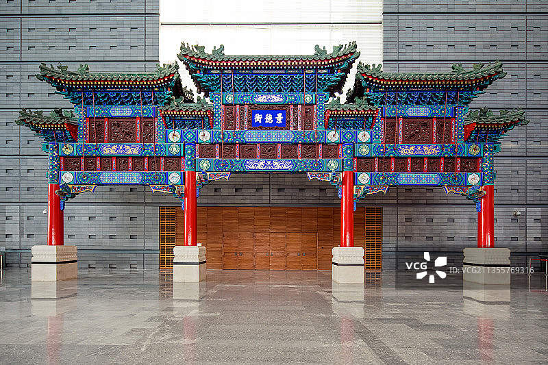 北京首都博物馆景德牌楼图片素材