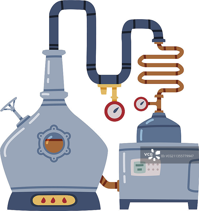 罐中蒸馏威士忌饮品工艺图片素材