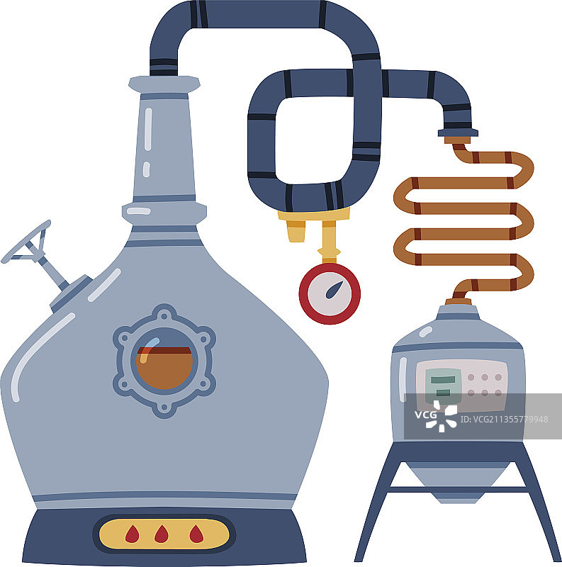 罐中蒸馏威士忌饮品工艺图片素材