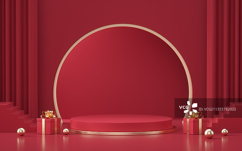 产品展台三维图形喜庆节日背景图片素材