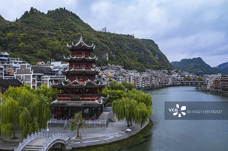 贵州黔东南苗族侗族自治州镇远古镇图片素材