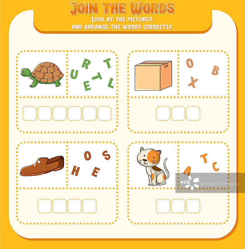 拼写单词游戏模板图片素材