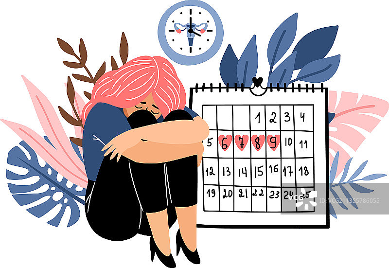 女性生理期日历图片素材