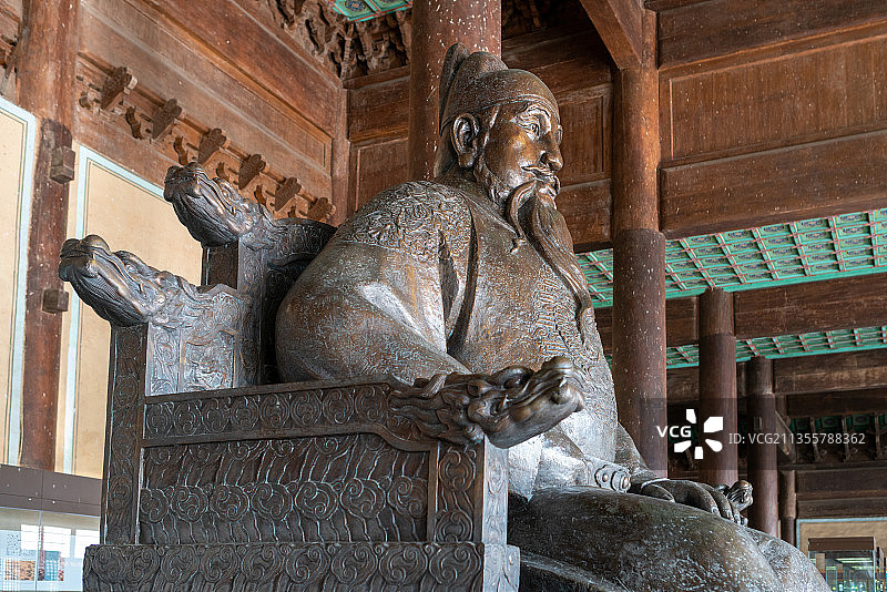 明十三陵朱棣雕像图片素材