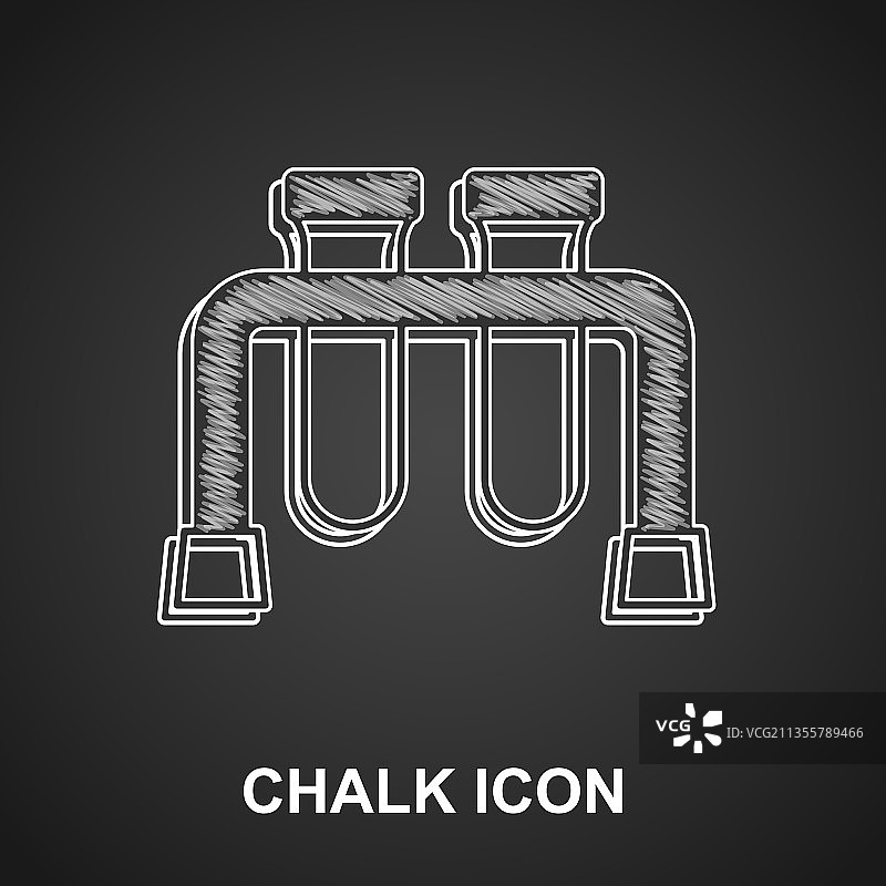 白垩试管和烧瓶化学实验室测试图片素材