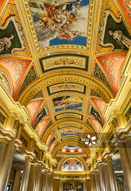 中国澳门威尼斯人酒店大堂内景图片素材