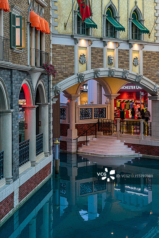 中国澳门威尼斯人度假村酒店大运河购物中心图片素材