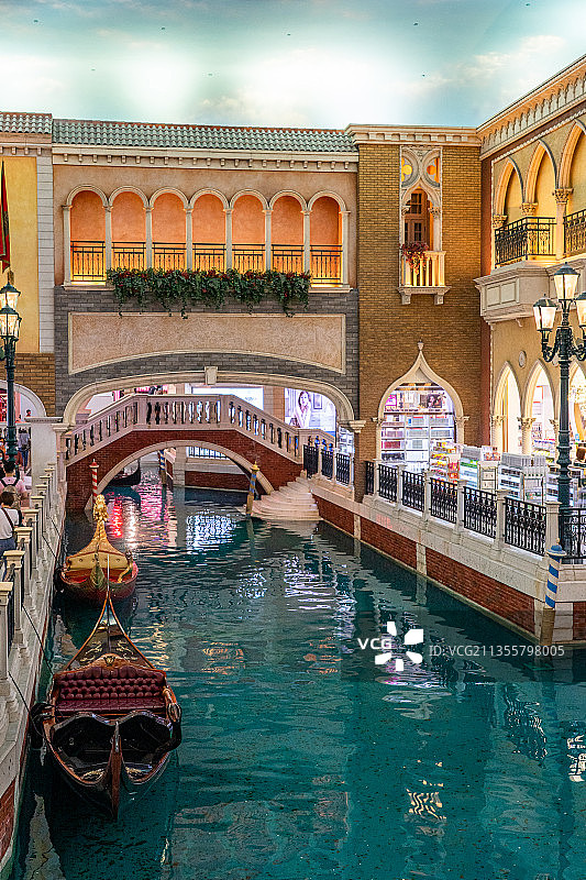 中国澳门威尼斯人度假村酒店大运河购物中心图片素材