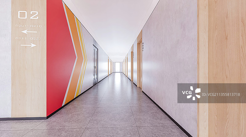 现代工业风格公寓公区走廊图片素材