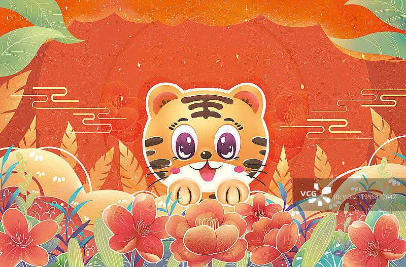 虎年春节大吉图片素材