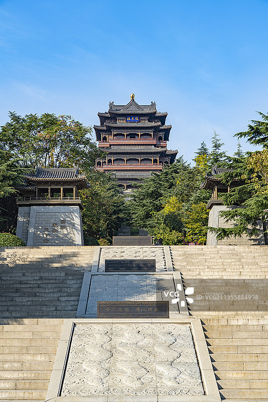 山东威海环翠楼公园图片素材