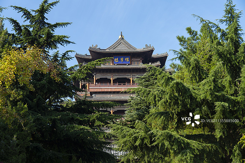 山东威海环翠楼公园图片素材