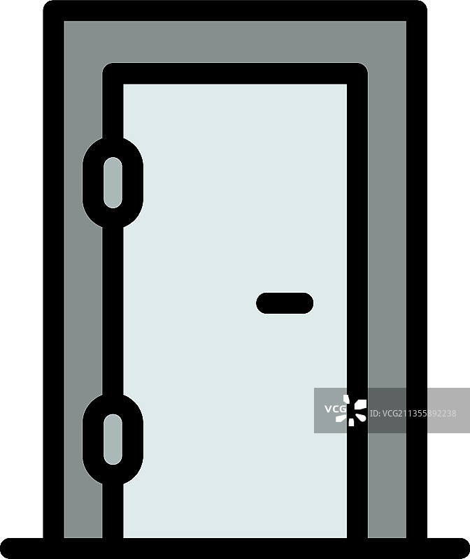 门维修工图标彩色轮廓图片素材